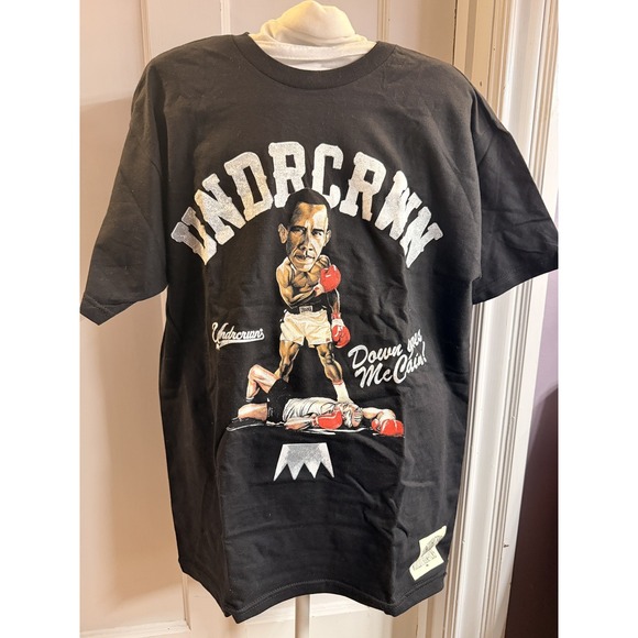 Rare Other - Undercrown Down Goes McCain President Obama Shirt Sz M RARE VTG
